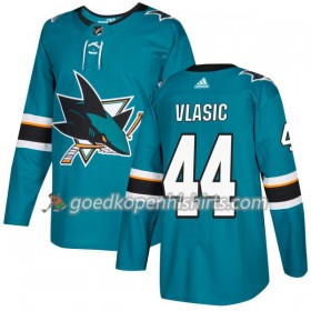 San Jose Sharks Marc-Edouard Vlasic 44 Adidas 2017-2018 Teal Authentic Shirt - Mannen